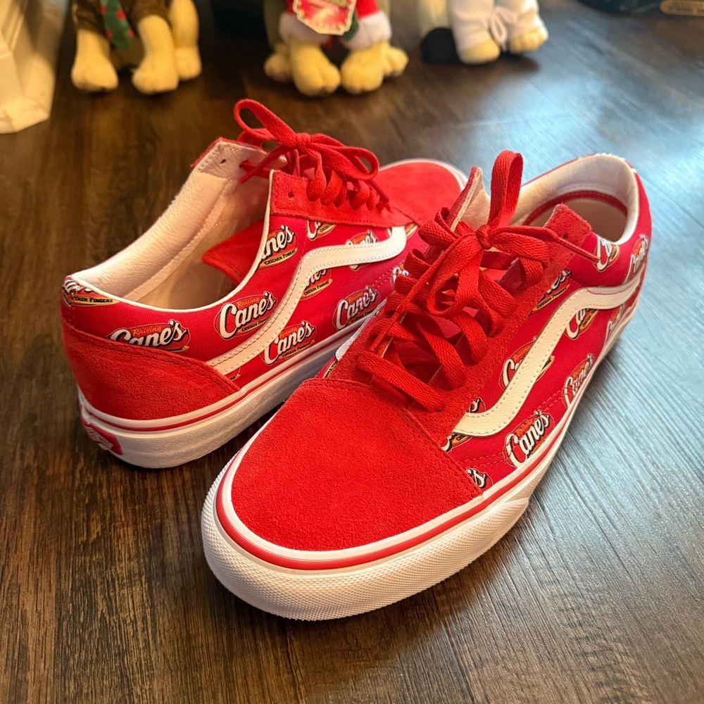 Vans Raising Cane's Men's Red Shoes Size 10.5 Limited Edition NEW w/o box Rare